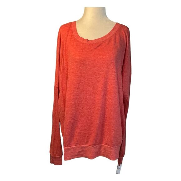 Project Social T Dolman Sleeve Sweatshirt Kisses Red Fleece Pull-Over L - Picture 1 of 7